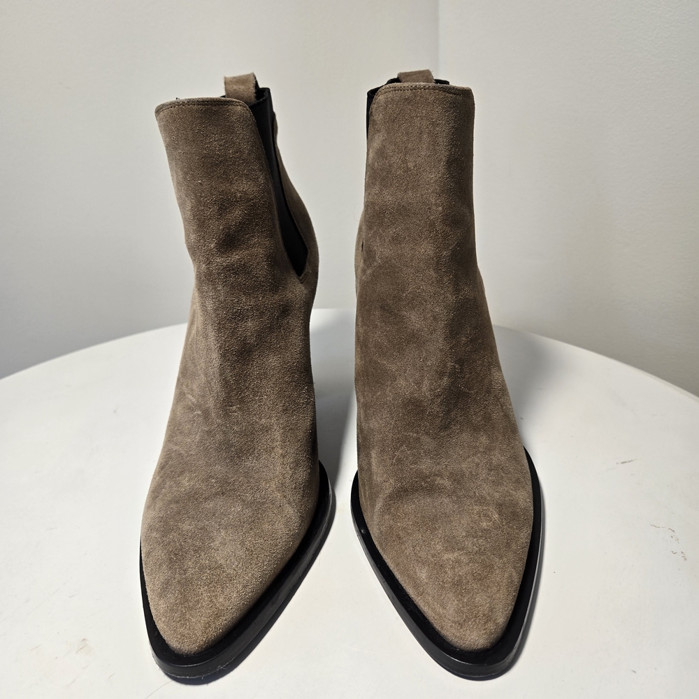 Vince Suede Tan Ankle Boots, s9